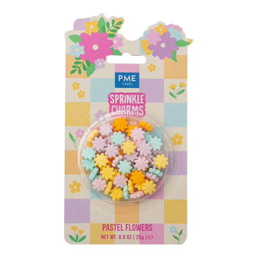 [00075315] MIX DECORS EN SUCRE FLEURS PASTEL 25GR