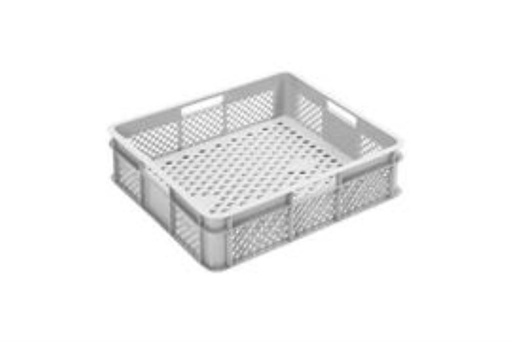 [50611143] BAC STOCKAGE EMPIL. 40X35X10.5CM GRIS 12L AJOURES FONDS&COTES