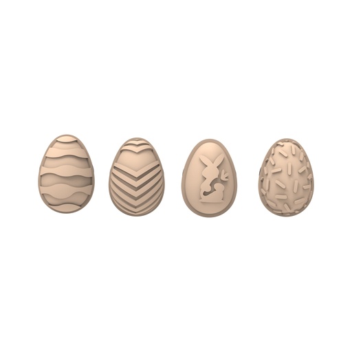 [00075489] SILIKOMART CHOCO STAMP E MOLD - 4 EASTER THEME STAMPS 42 x 30MM HT 17MM