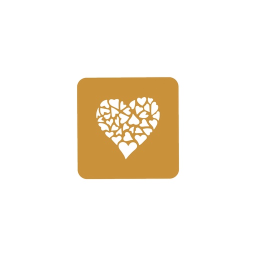 [00075495] SILIKOMART MOULE SILICONE STENCIL AMORE SET DE 2 100 x 98MM HT 1MM