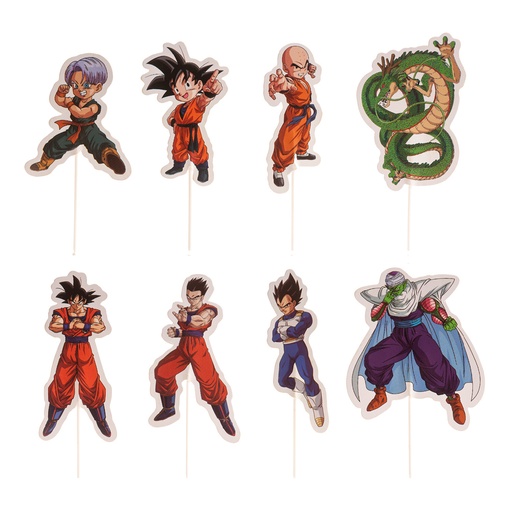 [00075582] DRAGON BALL KARTON TAARTTOPPERS 7 x 11CM 16ST