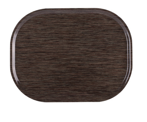 [00075600] ROLTEX PLATEAU RECT.WENGE 43X33CM LEGER STRATIFIE MELAMINE BORDS ARRONDIS