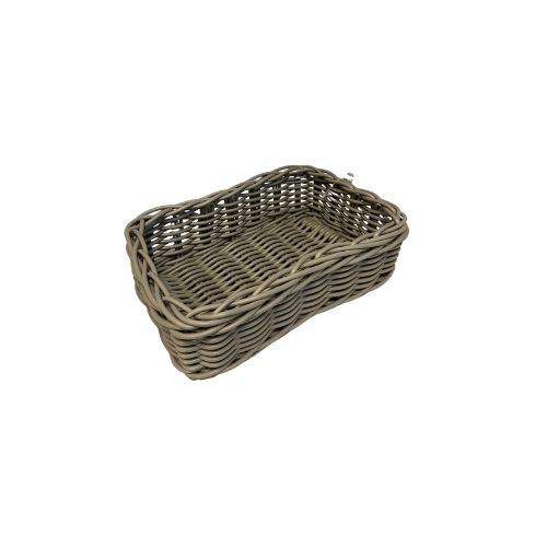 [50626055] RECHTHOEKIGE GRIJZE COMPOSIET MAND 30*20*10 CM