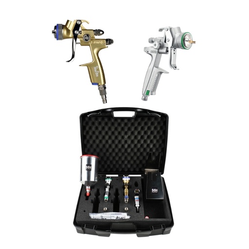 [54300700] SGI CASE WITH 2 GUNS FOR VARIOUS SPRAYS COMPETITION PACK