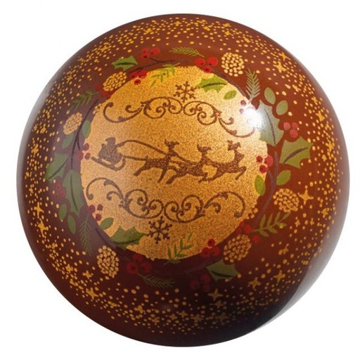 [08057463] 070230 PCB MOULES DEMI-BOULES COURONNE DE NOËL POUR10 PIÈCES 2 DESIGNS Ø5CM 10PCES ***S/CD***