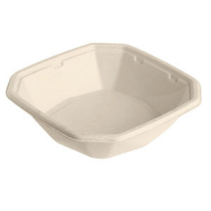 [41602950] ECOECHO COMPOSTEERBARE OCTABAGASSE 152X152X38MM 400ML VERPAKKING VAN 50 STUKS *SCDE*