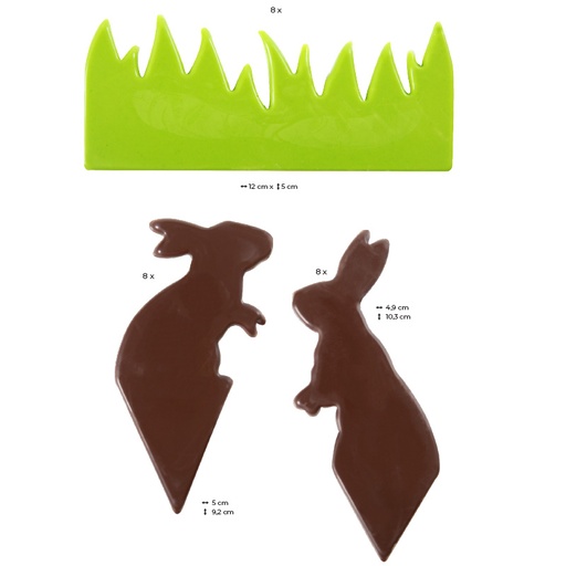 [08054582] 2069144 SET RABBIT ON STICK + CHOCOLATE GRASS 8 SETS***S/CD*** *E/2025*