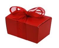 [70410162] BALLOTIN "COLOR" 125GR ROUGE FRAISE84 X 55 X 42 MM 25PCES