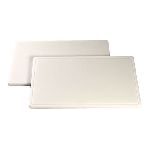 [50706082] CATERCHEF POLY BOARD GN1/1 WHITE 53X32.5X2CM WITH RIGOLE