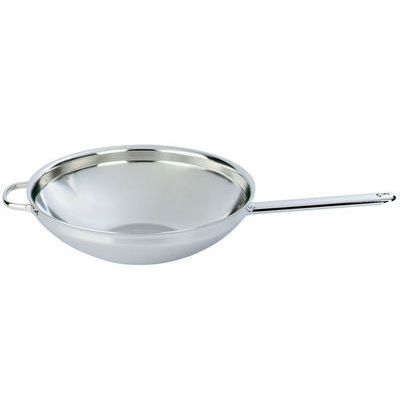 [57659841] DEMEYERE APOLLO 7 STAINLESS STEEL WOK 32CM 5.5L-1 P+COUNTER FLAT BOTTOM