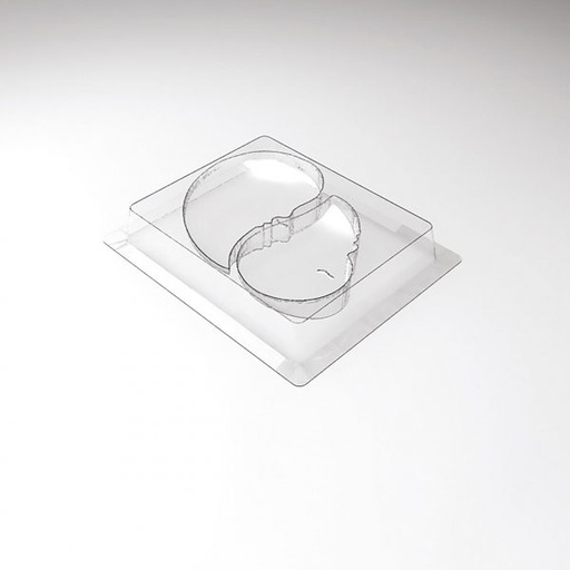 [08057555] PCB Tongzoenmosselen 12,2x7,8 cm en 10,2x6,8 cm D. 2cm 10 stuks ***s/cd***