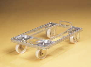 [50611109] CHARIOT GALVA 700X495MM P/BAC A PAIN WA700 ROUES CAOUTCHOUC