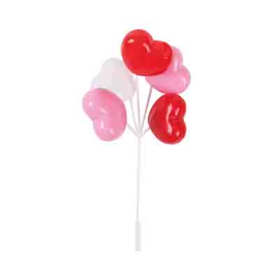 [08039607] *FF*1059607 BALLONS EN PLASTIQUE EN FORME DE COEUR 3 COULEURS 12CM 72PCES ***S/CD***