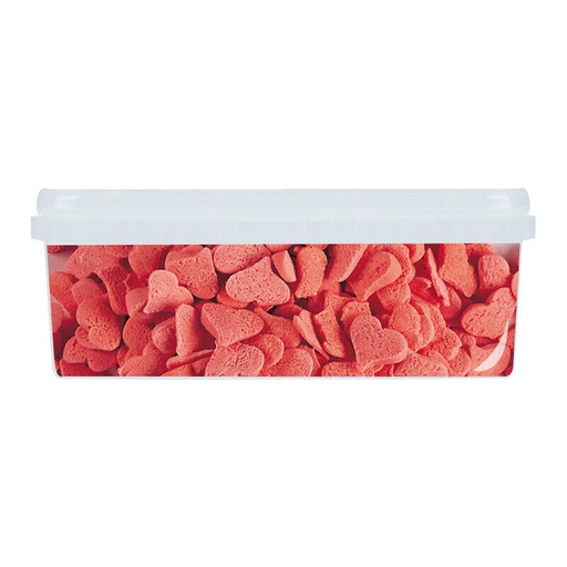 [08053869] *FF*1057318 MINI CŒUR ROUGE EN SUCRE A PARSEMER   500G 