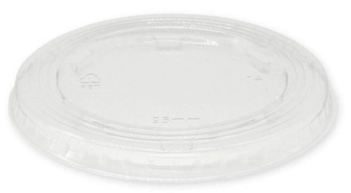 [25101151] COUVERCLE PLAT PET TRANSP DIAM 95MM SANS TROU PAQUET DE 50 PCES