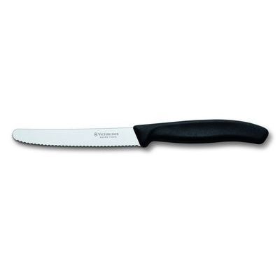 [57663215] VICTORINOX COUTEAU TABLE/TOMATES 10CM NOIR BOUT ARRONDI  **22/01/26**