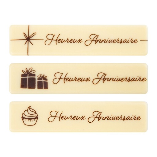 [08054901] 2067003 HEUREUX ANNIVERSAIRE PLATE 10X2.2CM 60PCS