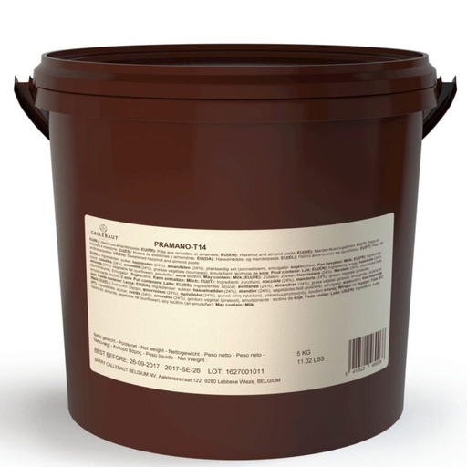 [03070475] CALLEBAUT PRAMANO-T14 PRALINE NOISETTES ET AMANDES 5KG