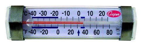 [52902390] HORIZONTAAL THERMOMETER -40°C TOT 25°C FRIGO/VRIEZER COOPER 335 ANALOGISCH=STUK