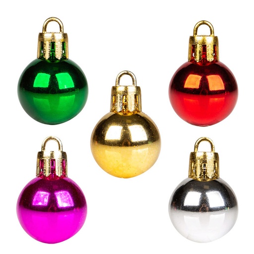 [08082221] 1059910 BOULE DE NOEL COULEURS ASSORTIES 100 PCES