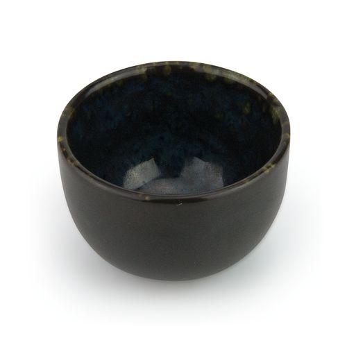 [57661143] LE COQ PHOBOS BLACK BLUE DOTS BOL / COUPELLE 6.5XH4CM STONEWARE - LPHO019NB210065