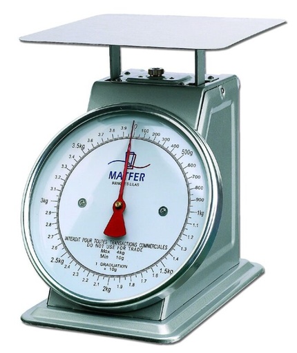 [60524102] MATFER MECHANICAL SCALE WITH 10KG-50GR PLATFORM