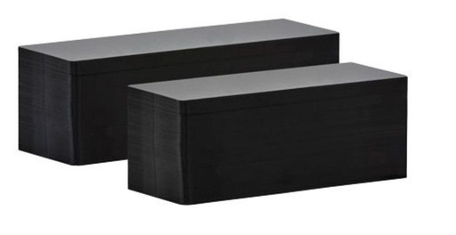 [57665014] EDIKIO LONG BLACK MATTE PVC CARDS - 120X50MM0.50MM -- 5X100 PCES FOR ACCESS/FLEX/DUPLEX