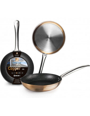 [55023327] IBILI NATURA COPPER PAN 30CM NON-STICK STONE ALL HOB