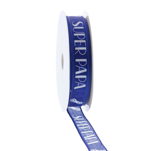 [61250526] RUBAN LAITONNE BIKE SUPER PAPA BLEU 15MMX20M