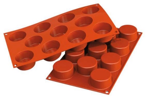 [57663841] SILIKOMART SF204 MOULE 11 CYLINDRES Ø50 HT 27MM 55ML ANTI-ADHESIF GN1/3 -50° À 250°