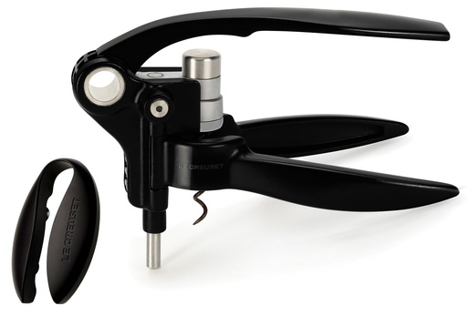 [57663294] LE CREUSET LM250 BLACK LEVER CORKSCREW WITH CAP CUTTER INCLUDED