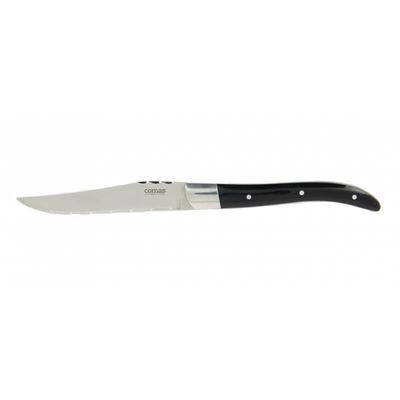 [57659127] COMAS 3010 STEAK KNIFE K2 BLACK MICRO-SERRATED BLADE/RIVETS 22.5CM