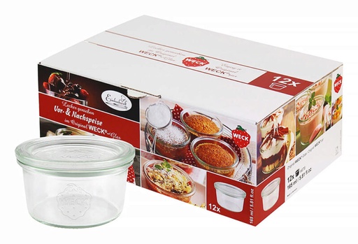 [56000533] WECK BOCAUX DROITS Ø 80MM A/C 165ML-12P COUVERCLE VERRE - 976