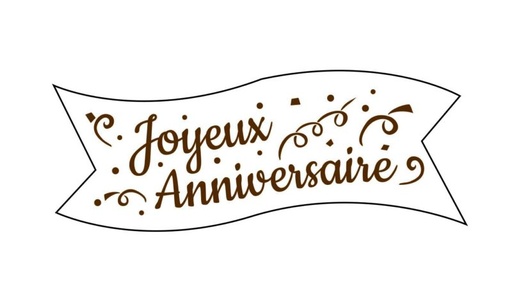[08050273] BANDEROLE AZYME BLANCHE JOYEUX ANNIVERSAIRE 94X30MM 24 PCES