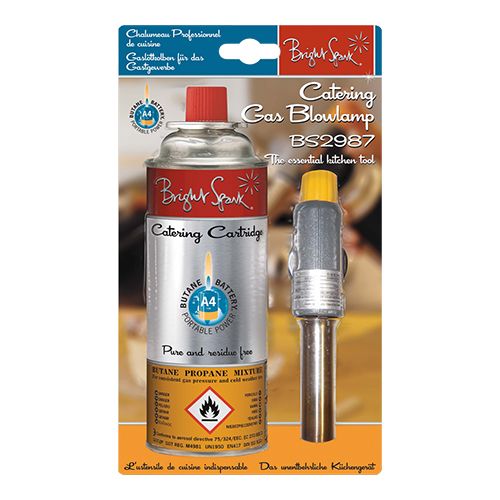 [52545064] BRIGHT SPARK SET BURNER TORCH CREME BRULEE + GAS CARTRIDGE