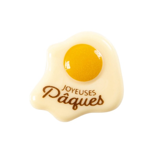 [08053902] 2069095 HAPPY EASTER GEBAKKEN EI BLISTER 40X38MM WITTE CHOCOLADE 120 STUKS***S/CD***