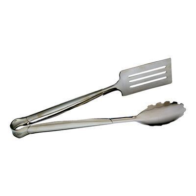 [57660499] RVS TANG SPATEL LEPEL + GEPERFOREERDE SPATEL 27CM