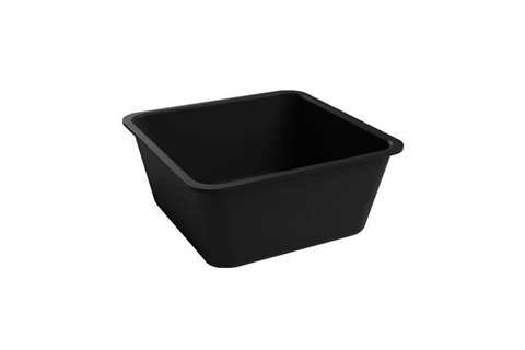 [57662028] VIERKANTE SALADEKOM 1,5L 18X18XH8 ZWART PLEXIGLAS