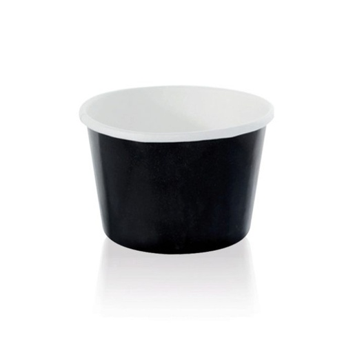 [25101005] POT A GLACE EN CARTON NOIR 130ML 50PCES
