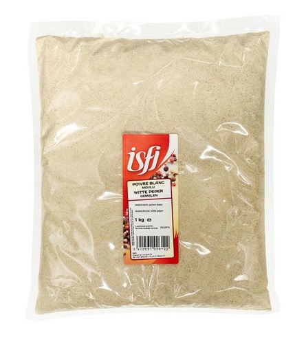 [05110020] ISFI GEMALEN WITTE PEPER 1KG