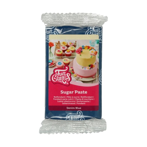 [70407349] FUNCAKES NAVY BLUE SUGAR DOUGH 250GR