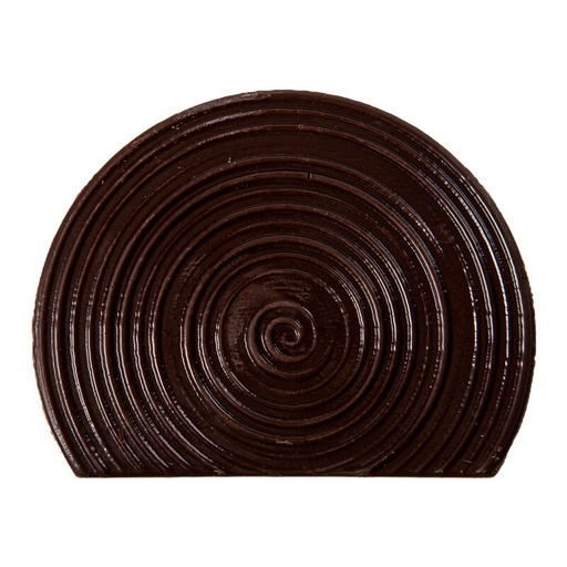 [08082194] 2015882 EMBOUT DE BÛCHE SPIRALE CHOCOLAT NOIR 10X8CM 40 PCES