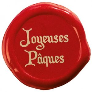 [08057173] 061351 PCB PAG WAXZEGELSTEMPELS JOYEUSES PÂQUES Ø 3,5 CM 63 STUKS ***S/CD***