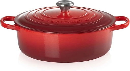 [57661817] LE CREUSET LOW ROUND COCOTTE 30CM CHERRY 8.1L 8P SIGNATURE