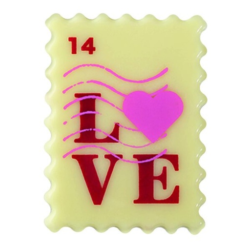 [08056835] 087006 PCB TIMBRES CB LOVE 4,5X3,3 CM 100PCES ***s/cd***