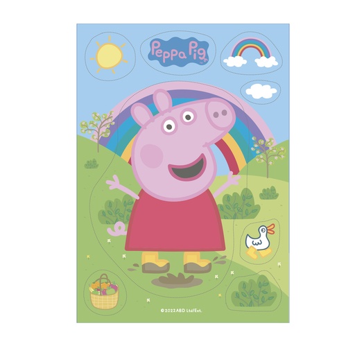 [08041934] SILHOUETTE EN AZYME PEPPA PIG 14,8X21CM