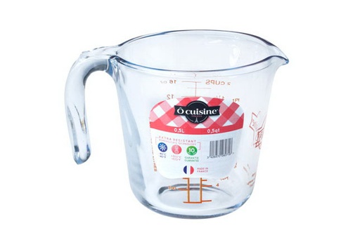 [74500891] O CUISINE MESUREUR VERRE BOROSILICATE 0.5L