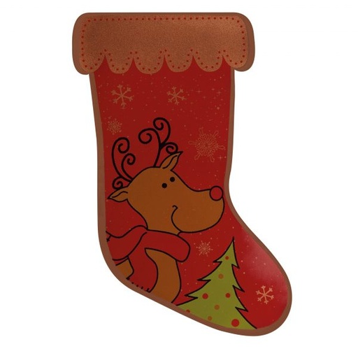 [08058006] 074332 PCB BEDRUKTE VELLEN RUDOLPH VOOR SOKKEN TABLET 16.9X10.7 CM 12 STUKS ***S/CD***