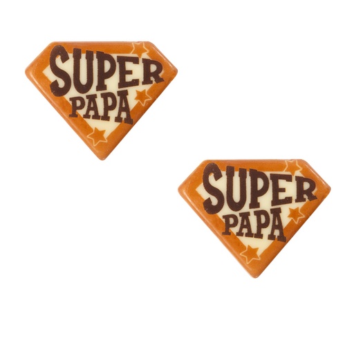 [08054549] 2011064 SUPER PAPA PLATE 45X35MM CHOCOLATE 120 PCES