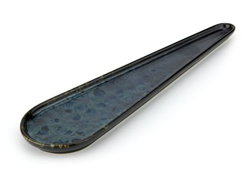 [57661142] LE COQ PHOBOS BLACK BLUE DOTS FLAT PLATE FOOD SPOON 25.5X2.5/7CM STONEWARE - LPHO019NB411275
